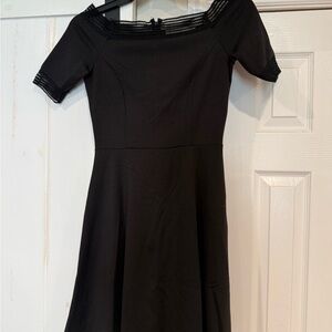 JustFab Black Off-Shoulder Mini Dress